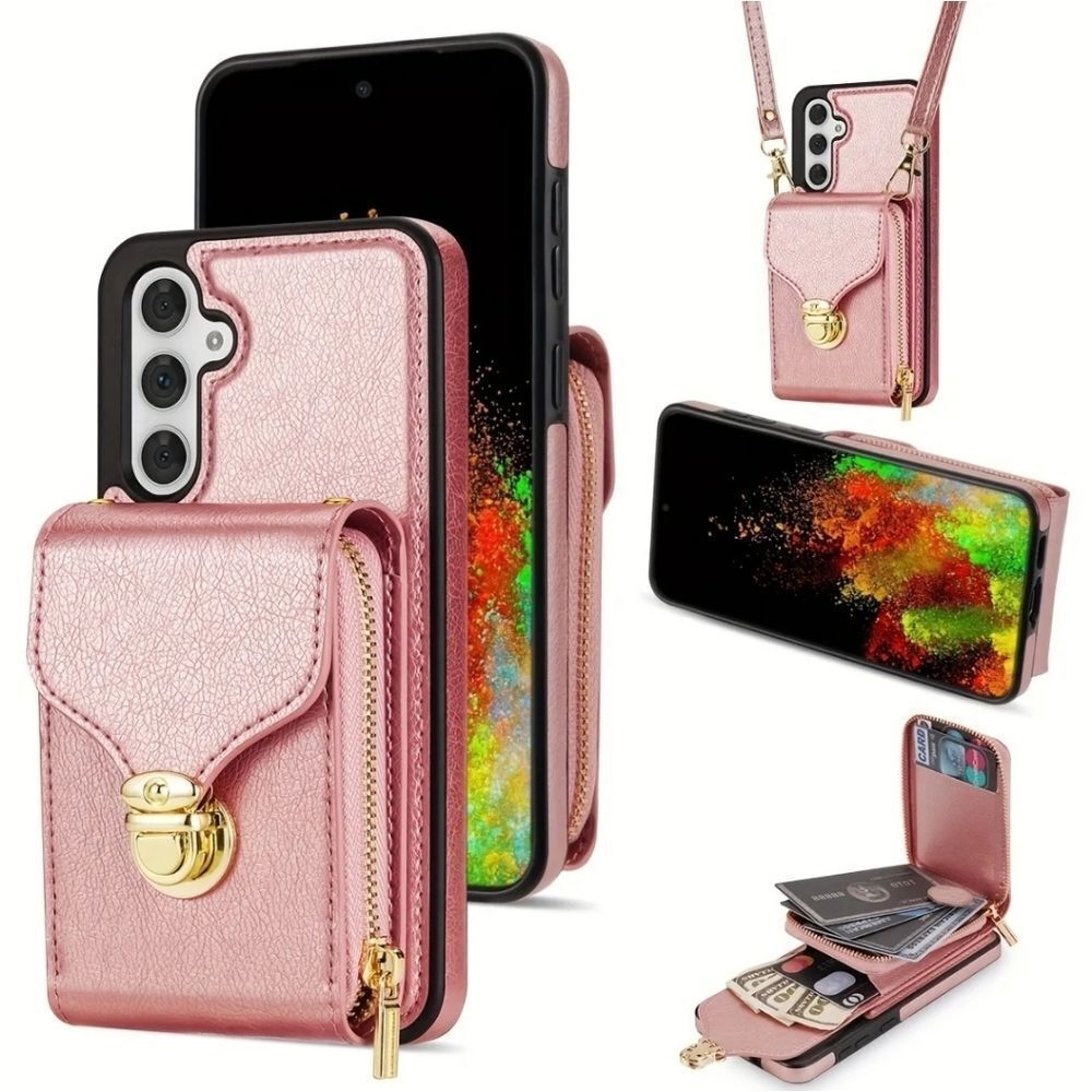 SAMSUNG ANDROID Black Zipper Wallet Phone Case - Picture 2 of 11